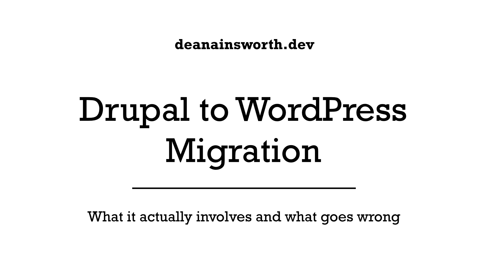 Guide to Drupal to WordPress migration covering the five stages, common mistakes and what to look for in a developer